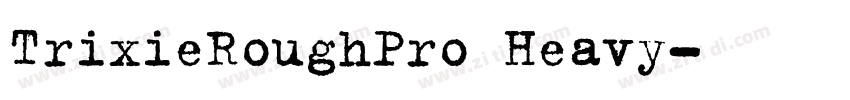 TrixieRoughPro Heavy字体转换